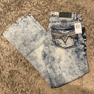 Antique rivet jeans